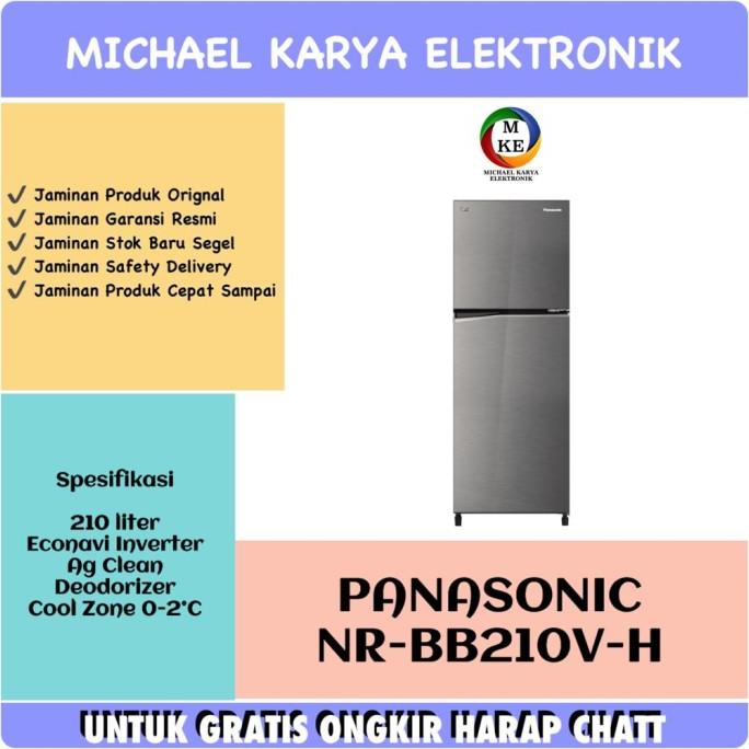 Kulkas 2 Pintu Inverter Econavi Panasonic NRBB210VH 210l NR BB210V H