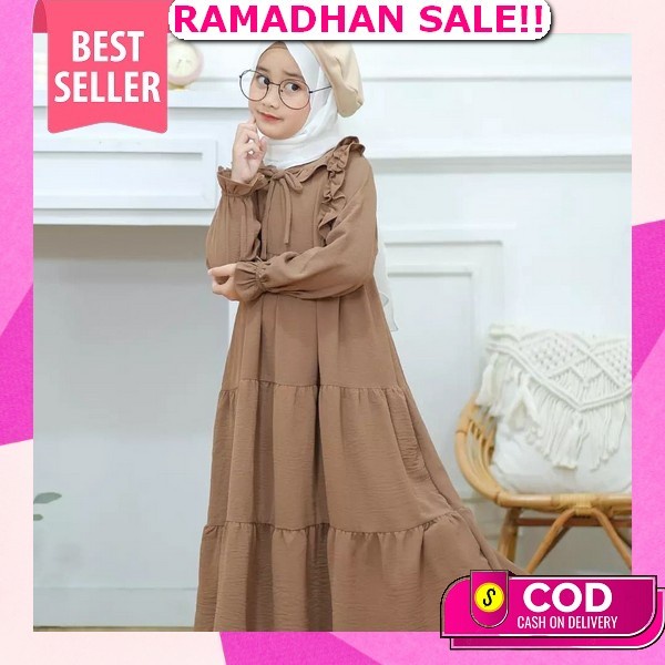 Gamis Anak Model Terbaru 2023 8-12 Tahun Lydia Dress Kids Bahan Toyobo Gamis Anak Perempuan Kekinian