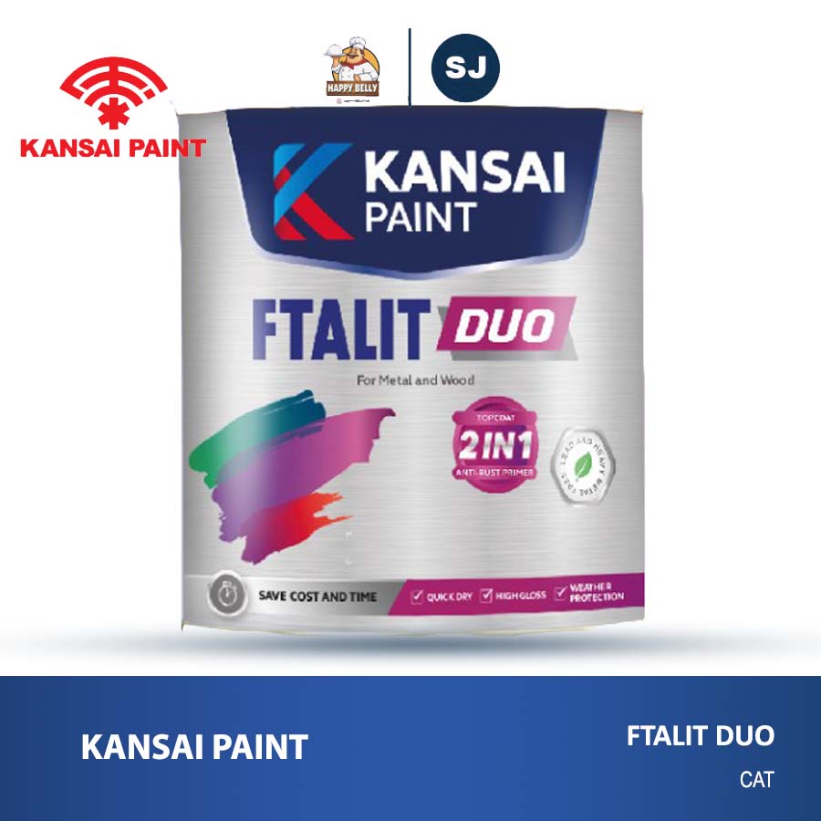 KANSAI FTALIT DUO - Cat Besi 2-in-1: Anti Karat dan Cat Akhir
