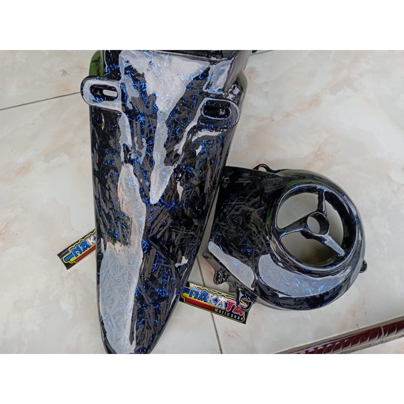 Jual Paket Tutup Kipas Spakbor Mio Sporty Dan Mio Smile Karbon Kevlar Forged Tutup Kipas Mio