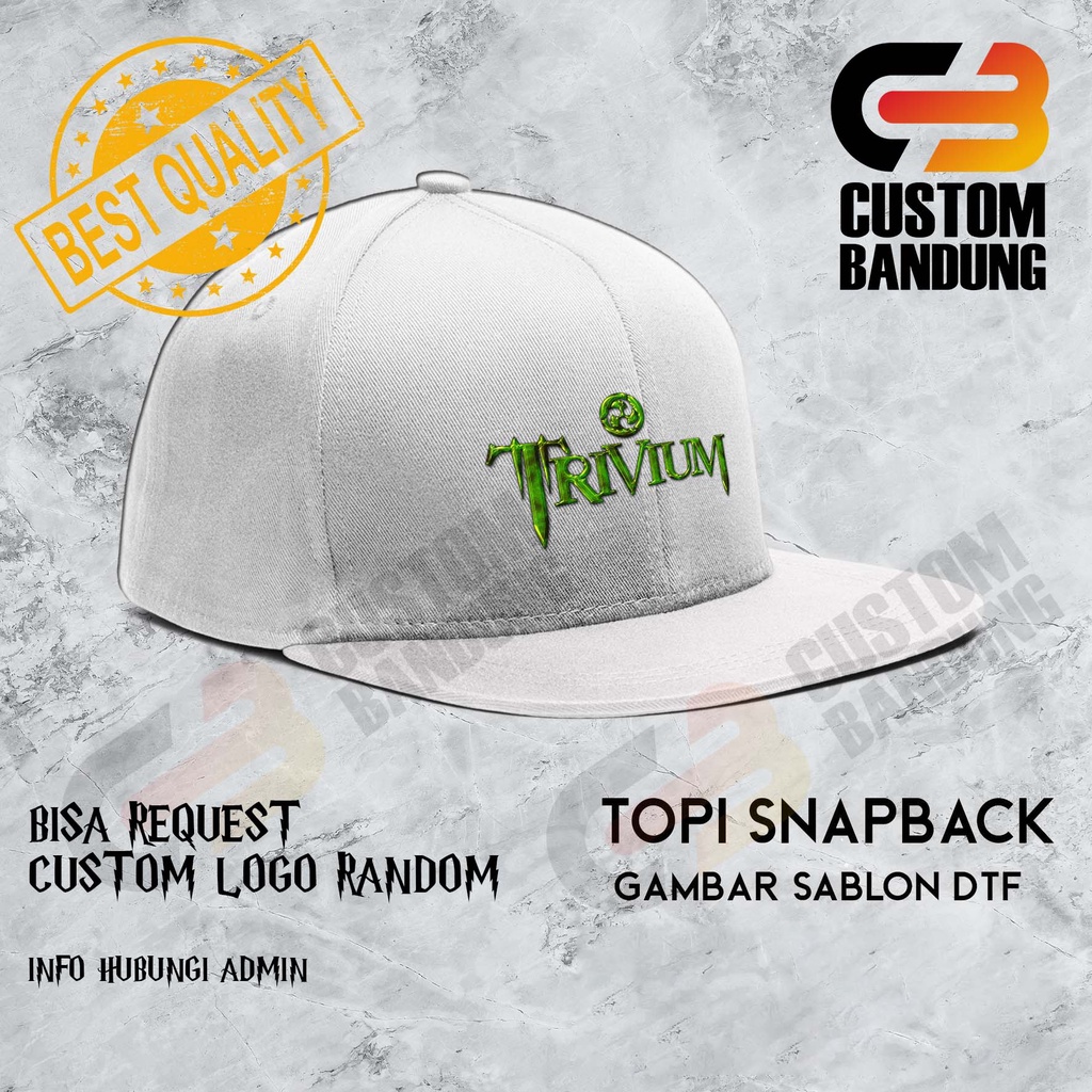 Topi Snapback TRIVIUM Pria Wanita Topi Cap Bisa Tulis Nama Bisa COD Original High Premium Quality