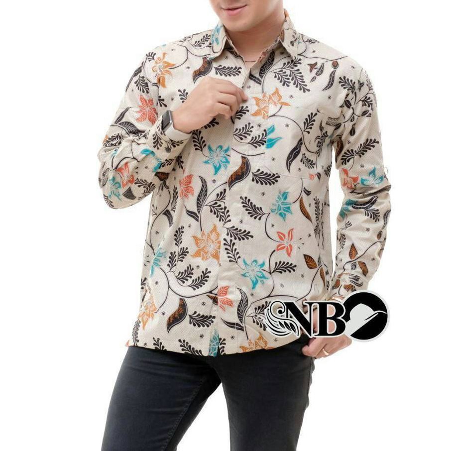 BATIK PRIA LENGAN PANJANG MOTIF ANYARAN KEMEJA BATIK KANTORAN TERSEDIA UKURAN M L XL XXL