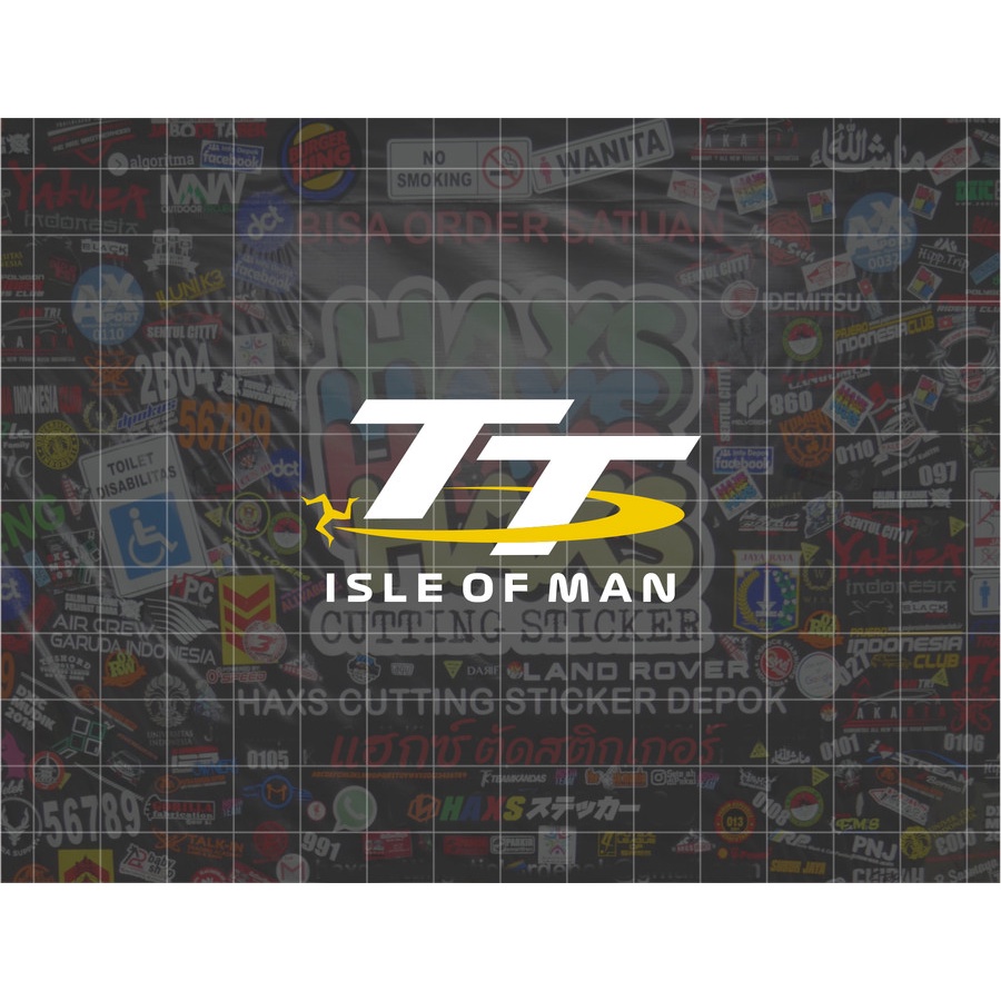 Cutting Sticker Isle Of Man TT Ukuran 6 Cm Untuk Motor Mobil