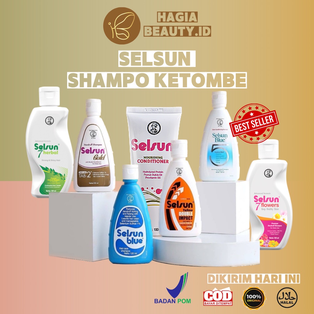 BISA COD - Selsun shampoo anti ketombe Yellow Doublle Impact, Blue 5 - Ketombe Sedang, dan Keras