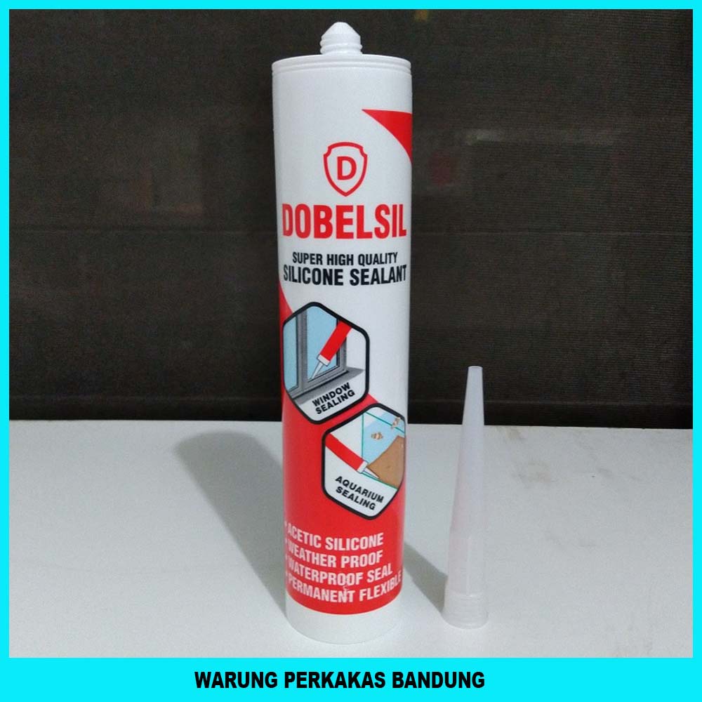 

Dextone Dobelsil Lem Silicone Sealant Lem Kaca Akuarium Aluminium 300 ML Black / HITAM