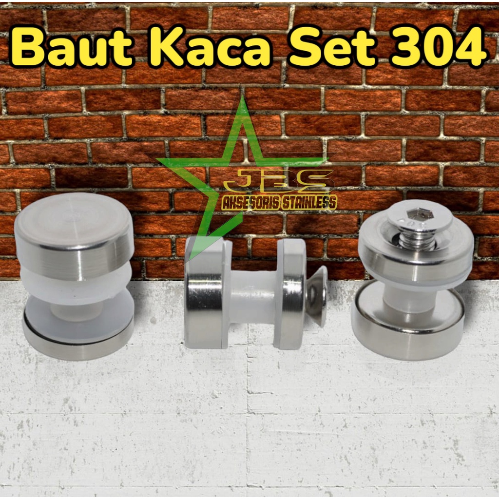 BAUT KACA SET SUS 304 STAINLESS STEEL