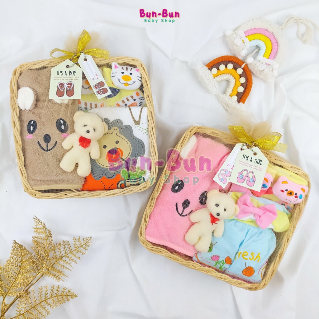 Hampers Bayi Premium Kado Lahiran Parsel Gift Set Baby Newborn Unisex Parcel Handuk Setelan Laki Cowok Kaos Kaki 3D Perlengkapan Baru Lahir Peralatan Bunbunbabyshop