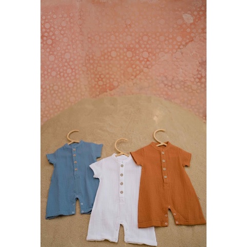 Cotton Cub Zein Jumper - Baju Tidur Bayi  Jumper Baby Bodysuit Play Suit Simple Anak Lengan Kaki Pendek Jumper