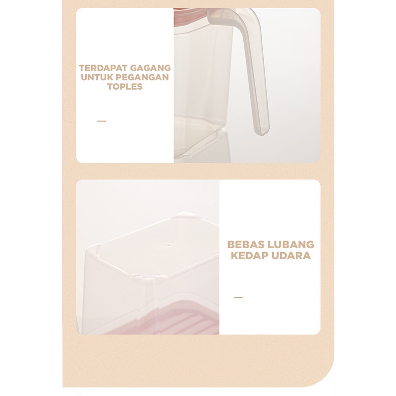 TEMPAT PENYIMPANAN MAKANAN DAPUR | FOOD STORAGE DENGAN GAGANG | KOTAK PENYIMPANAN KULKAS