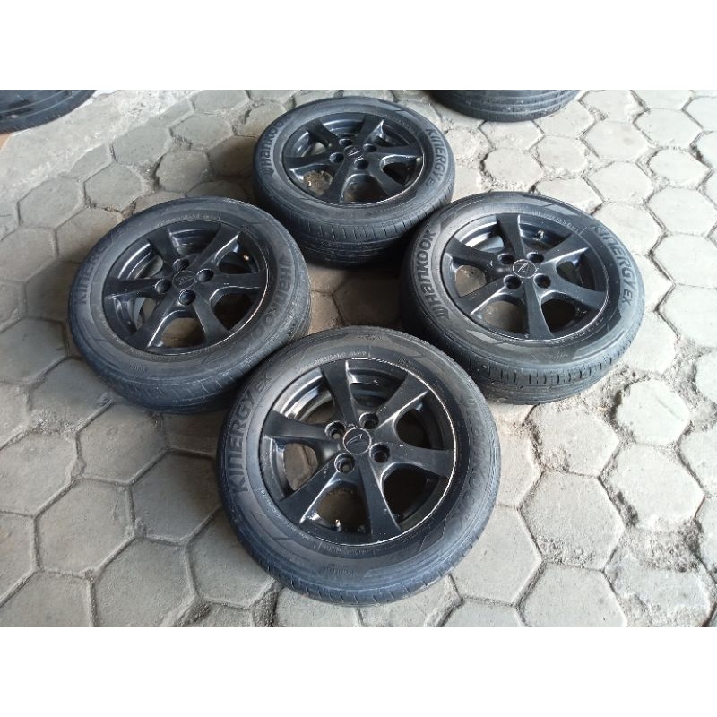 velg second mobil Ayla R14+ban 175 65 14 pcd 4x100 lebar 5 et 45