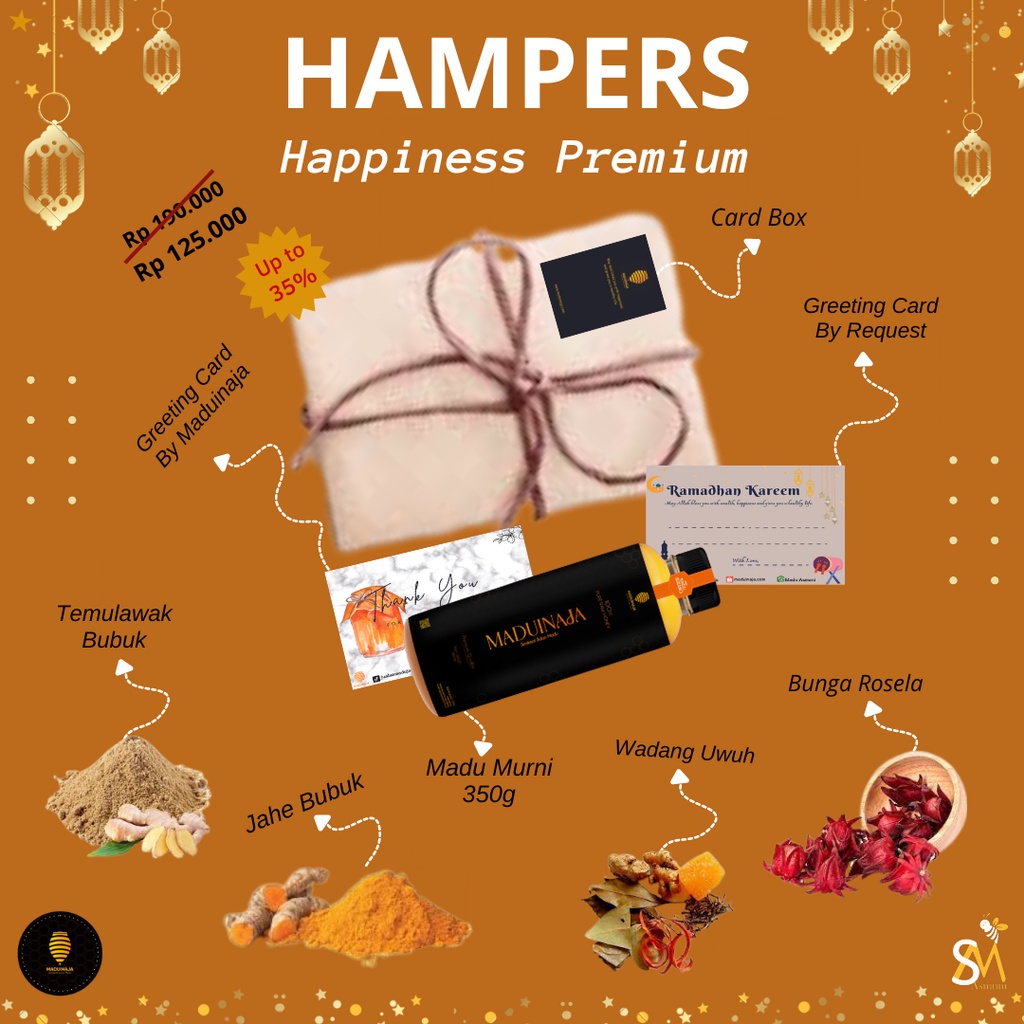 

Hampers Lebaran Parcel Lebaran Paket Hadiah Ramadhan Madu Murni Happines Premium - MADUINAJA