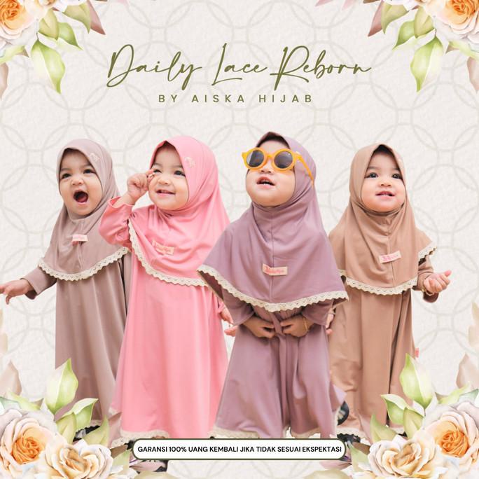 Baju Muslim Gamis Anak Bayi Perempuan 0 1 2 3 4 Tahun Premium Terbaru