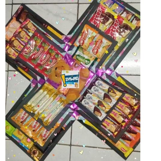 

☎ Explosion box snack ukuran besar 3 layer ☚