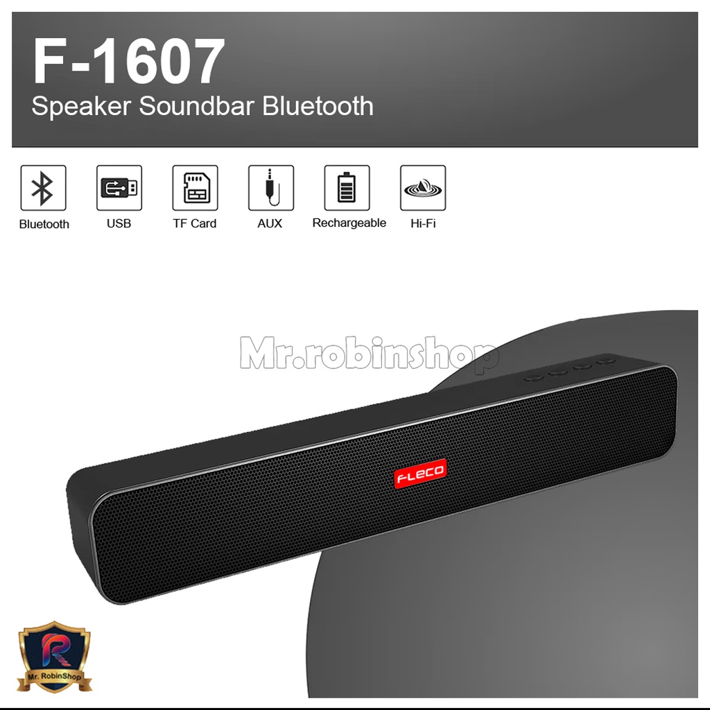 Speaker soundbar bluetooth F-1607 for Laptop / PC / Gaming / Home Audio Super Bass Portable, power full Mini Soundbar