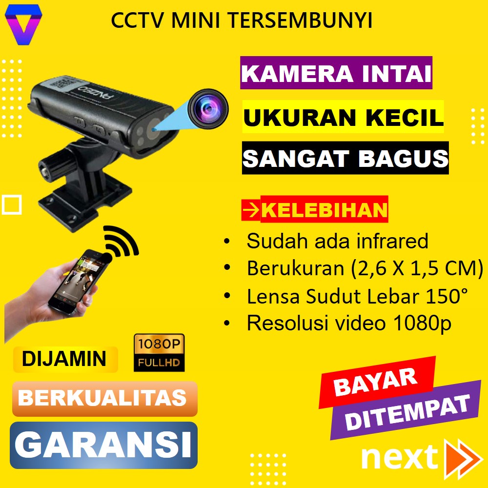 CCTV MINI TERSEMBUNYI TANPA KABEL KAMERA PENGINTAI MINI  KECIL IP CAMERA SPY CAM HIDDEN CAMERA JS169