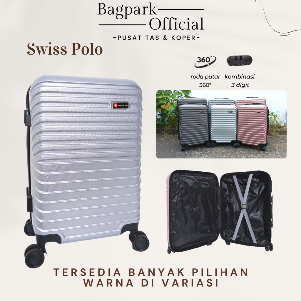 BAGPARK Koper Fiber Swiss Polo Koper Fiber 18 Inch / 20 Inch / 24  Inch / Koper Cabin / Koper Bagasi / Koper Import / Koper Murah