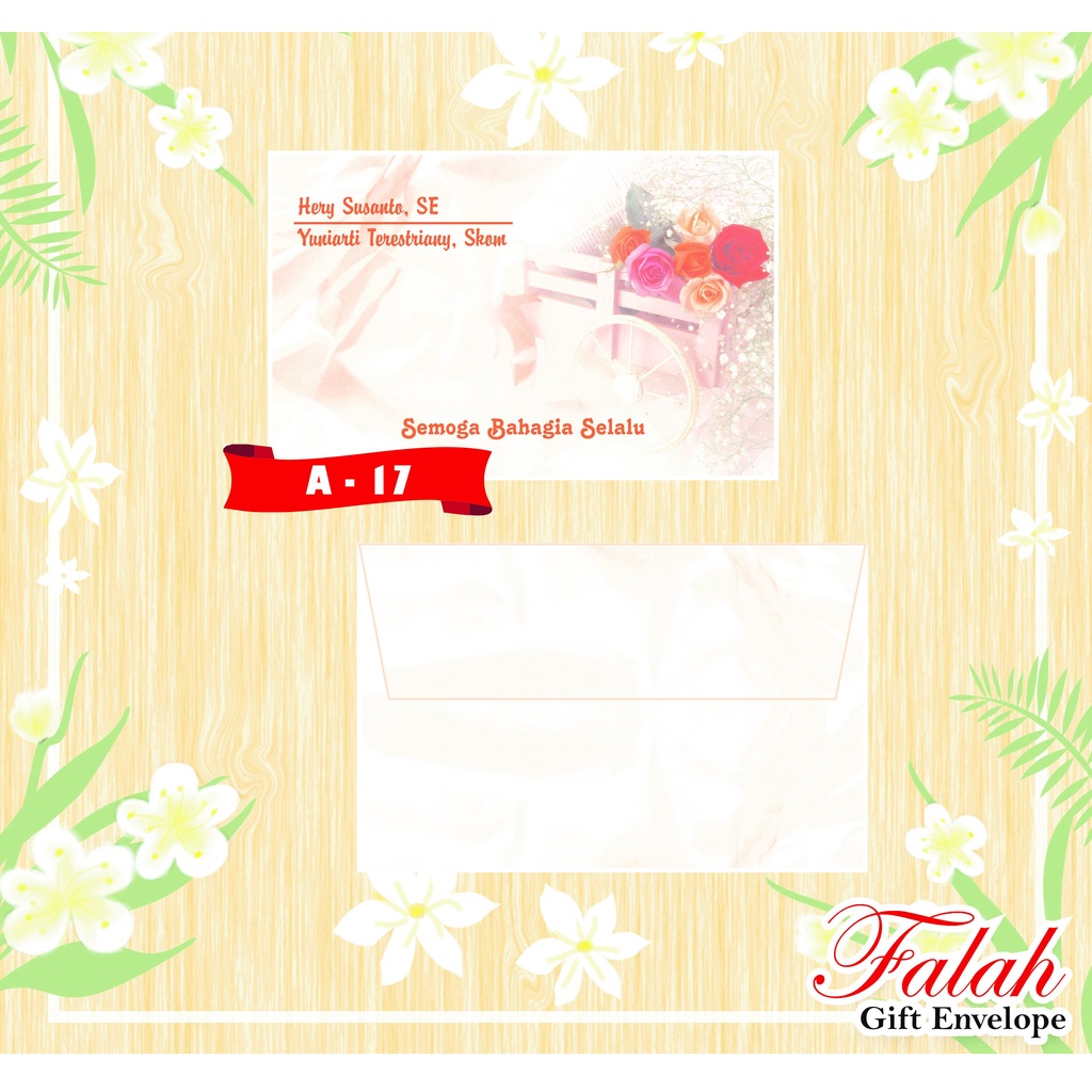 

Amplop Falah atau Angpau Falah kode A 17 muat uang kertas harga termurah