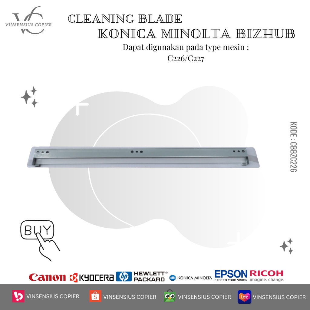 CLEANING BLADE KONICA MINOLTA BIZHUB C226/C227 COMPATIBLE