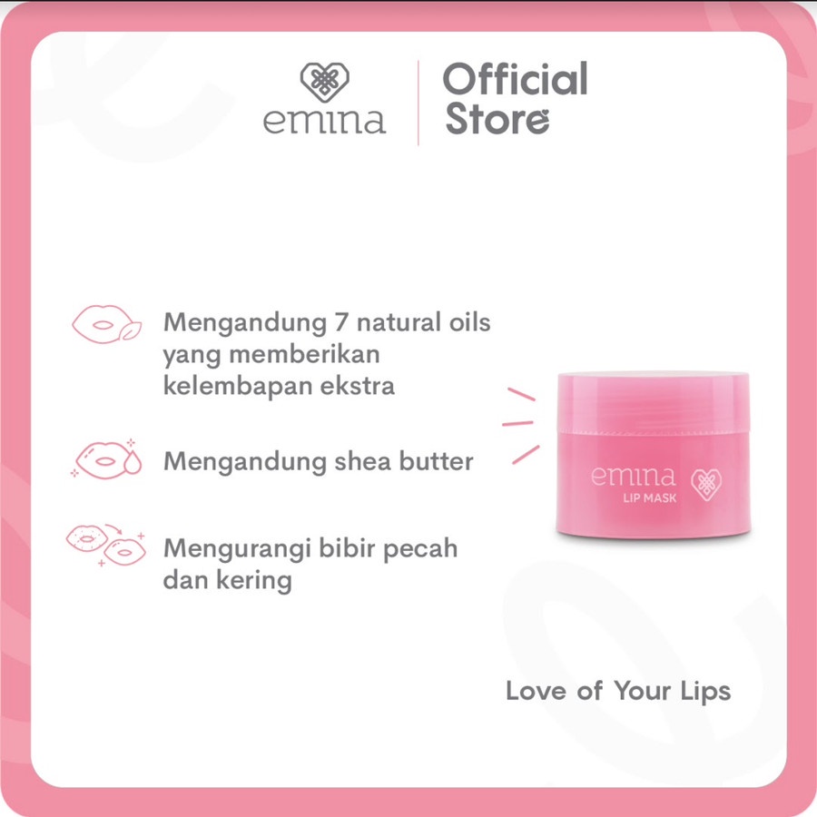 Bisa COD - Emina Lip Mask / Lipmask Emina / Masker Bibir Emina / Lip Sleeping Mask Emina / Pelembab Bibir Emina / Vitamin Bibir Emina