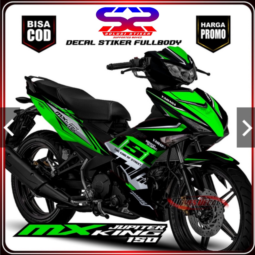 Stiker Decal Variasi Mx King 150 Stiker Motif Hijau  Racing//Full Body
