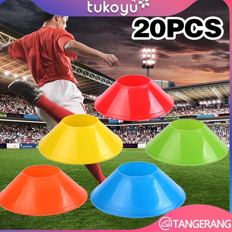 [QR7] 20 pcs Cone Mangkuk Bola Sepak/Training Latihan Atlet Sepak Bola Mangkok/Cone Mangkok Marker/K
