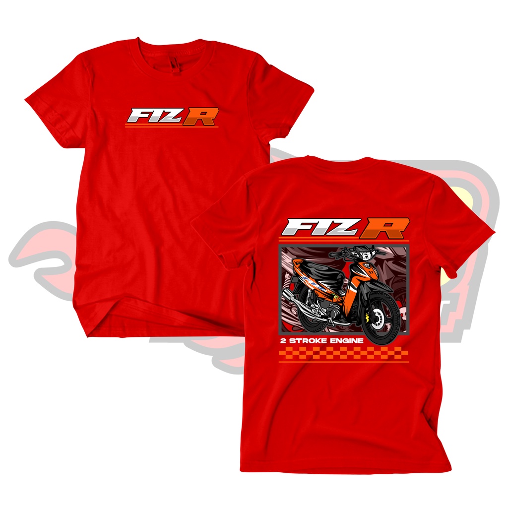 Baju Kaos Fiz R 2 tak 2 stroke Katun Combed