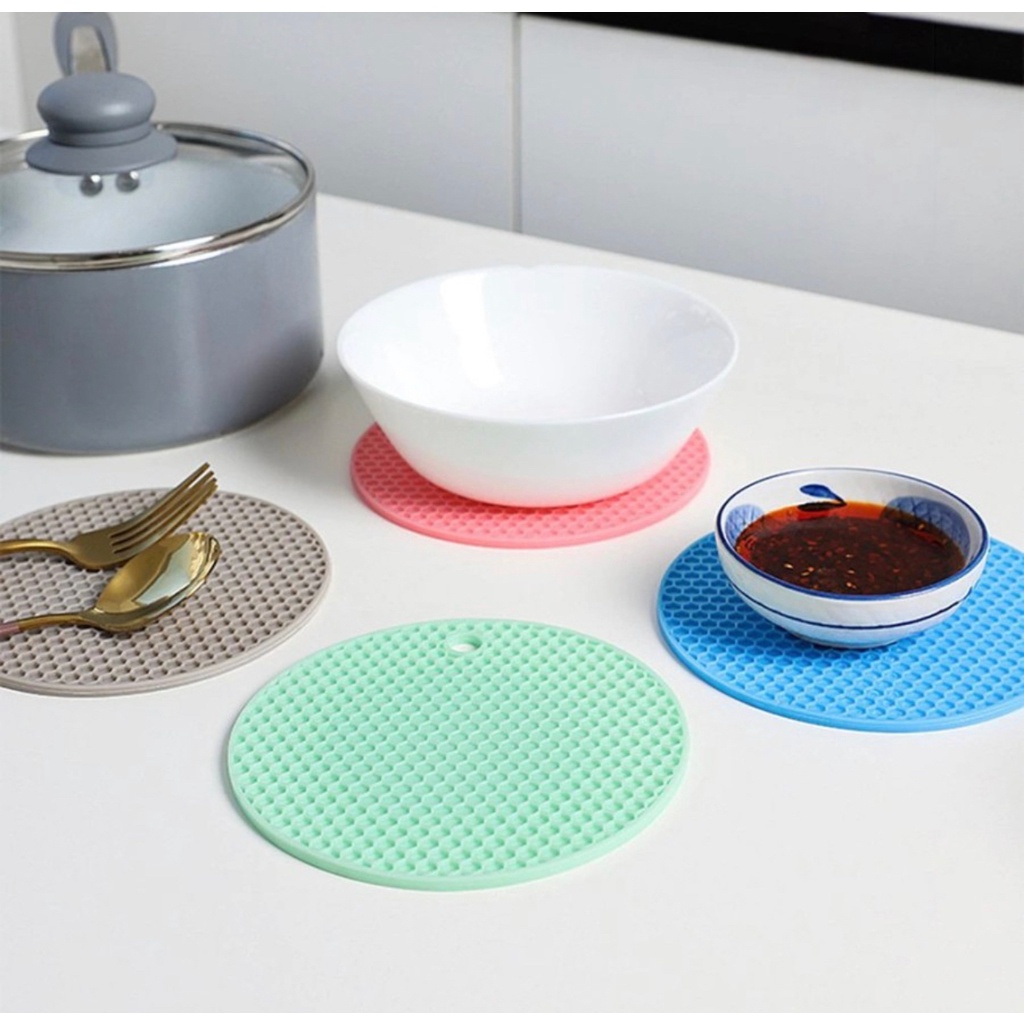 GP Tatakan Alas Panci Silikon Tahan Panas / Tatakan Piring Anti Slip Serbaguna