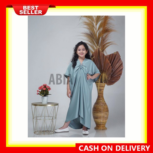 Baju Gamis Model Kaftan Anak Perempuan Umur 6 7 8 9 10 / Kaftan Permata Anak/ Renata Kid - Ok/ Dres 