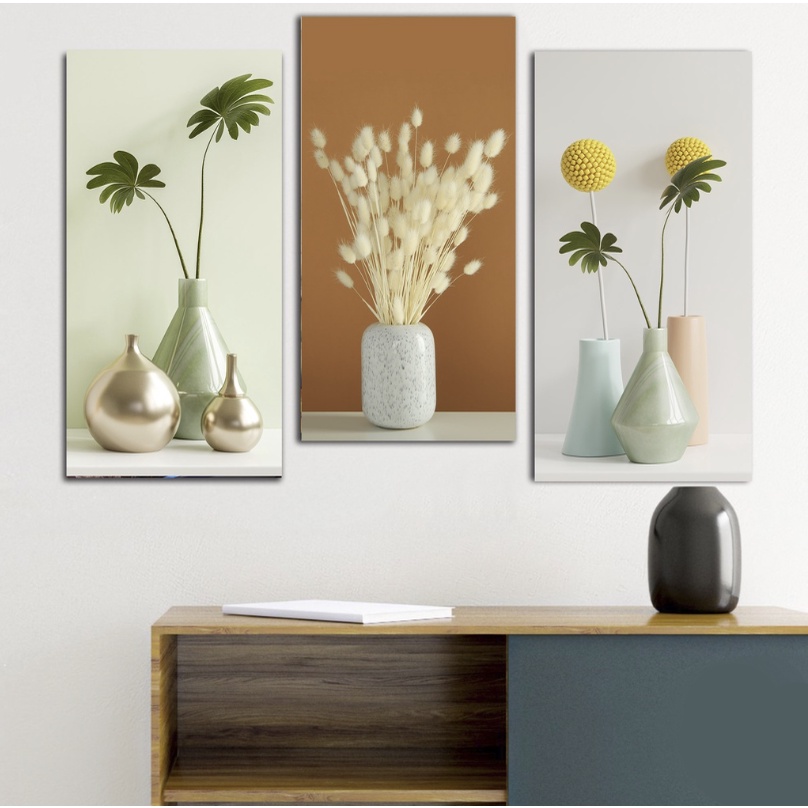 Hiasan Dinding Tempel Aestethic Walldecor Poster Dinding Kayu Hiasan Kamar Hiasan Pintu Vas Series