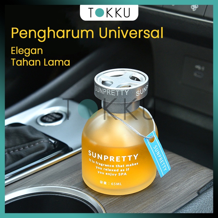 TOKKU Parfum Mobil Cair Pengharum Mobil / Ruangan / Universal 65ML Botol Kaca Unik Awet Segar Model Terbaru