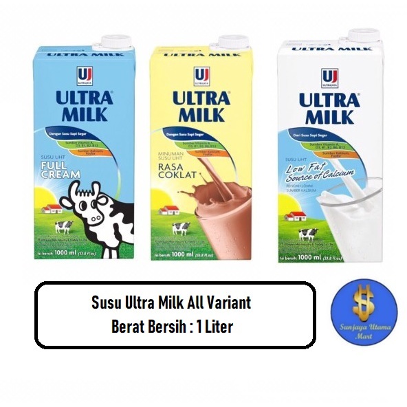 

Susu Ultra Milk UHT 1 Liter All Variant-Ultra Milk Susu UHT 1 Liter All Variant