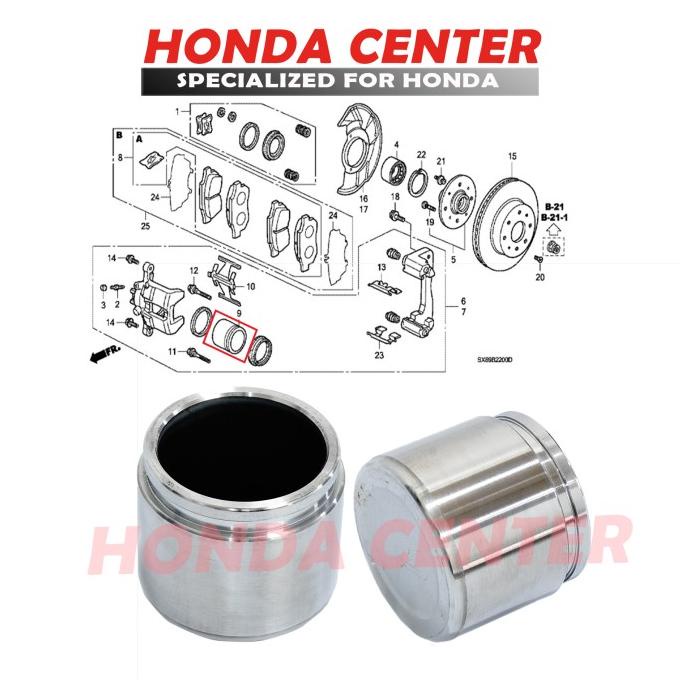 PISTON REM DEPAN CIVIC NOUVA CIVIC LX GRAND CIVIC 1988 1989 1990 1991