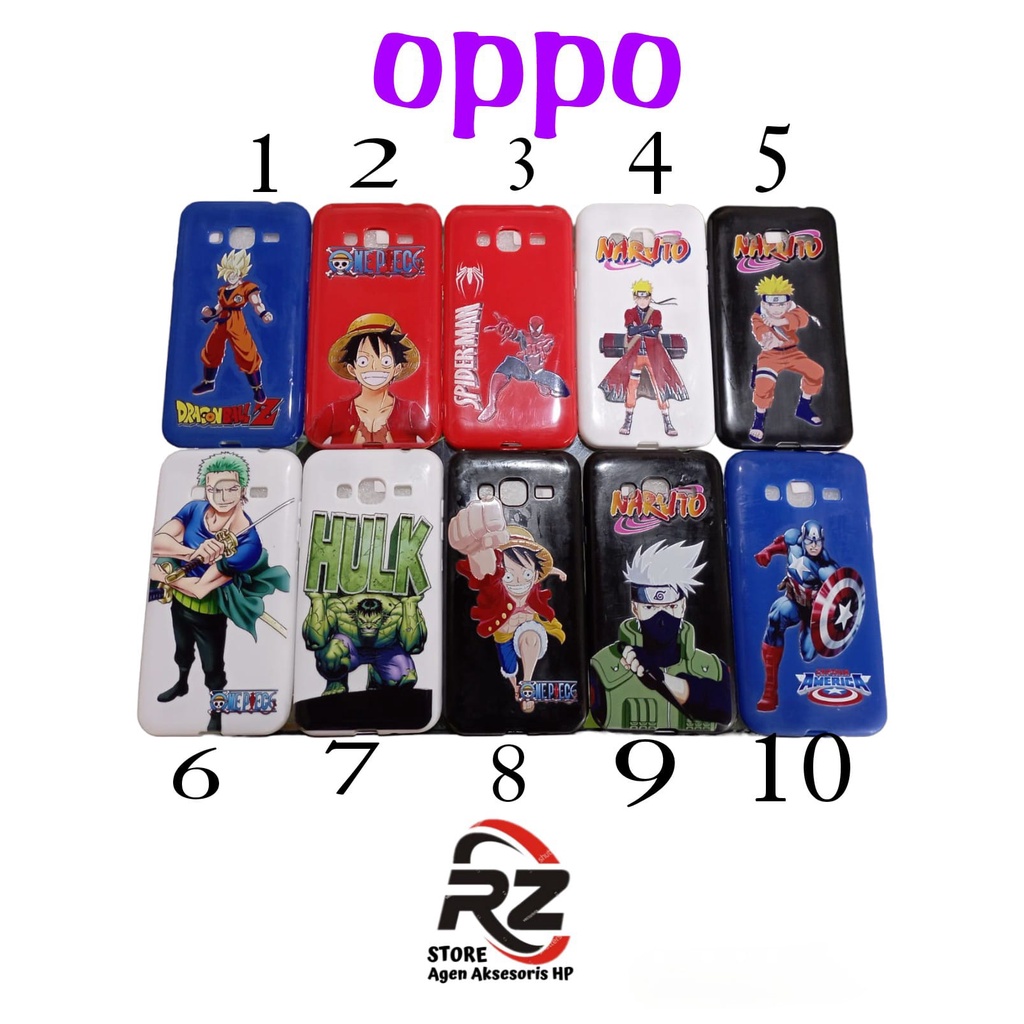 CASE KARAKTER ONE PIECE NARUTO OPPO F5 YOUTH  HARD CASE