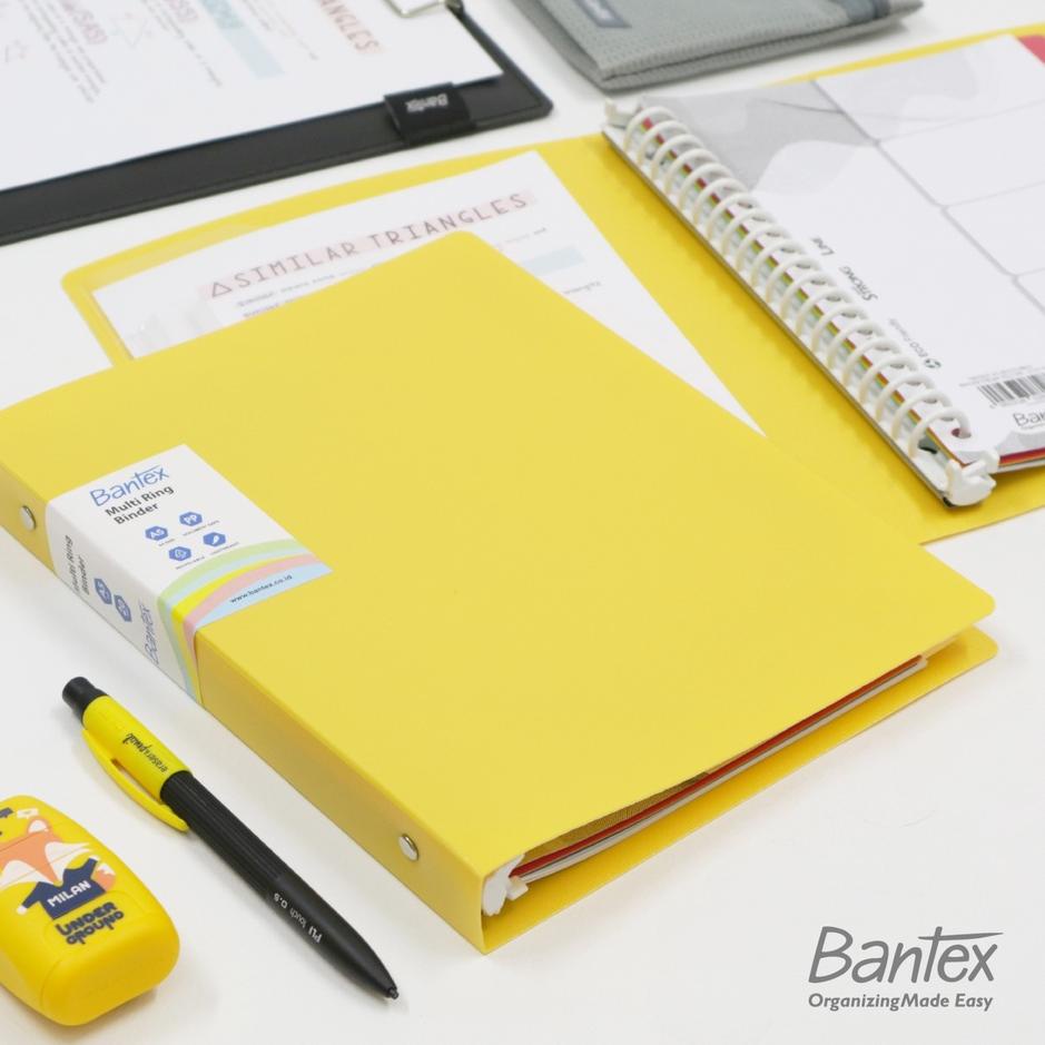 

Produk Spesial Bantex A5 Trendy Multi Ring Binder 20 Hole Fresia Yellow 3124 36