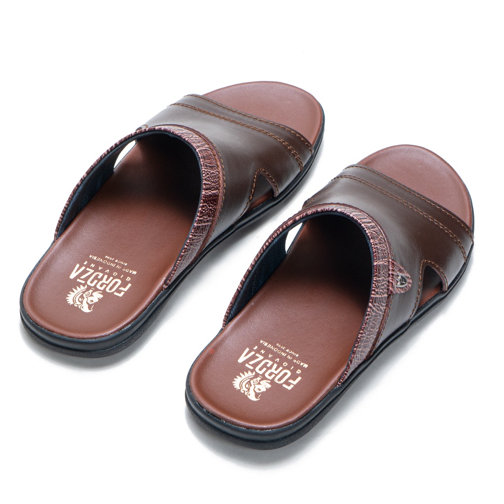 Sandal Pria Casual Sendal Slide Kokop Kulit Asli S448