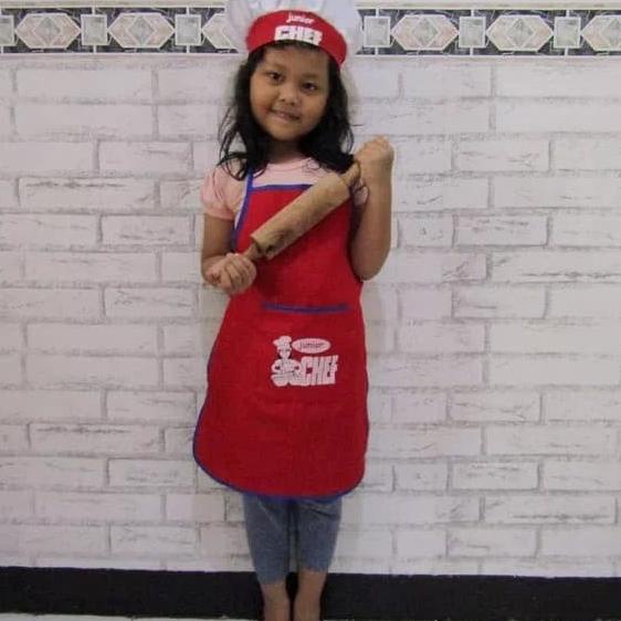 celemek/topi koki/baju koki/kostum koki/baju chef/celemek anak/chef
