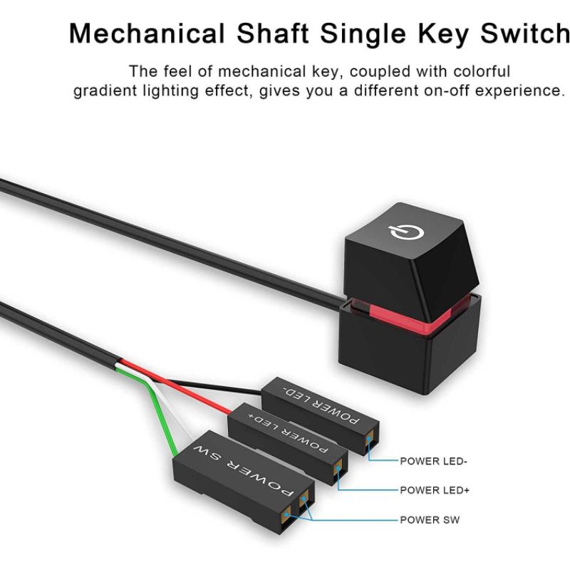 MagiDeal Kabel Tombol Power Eksternal Desktop Front Panel 2M - M859