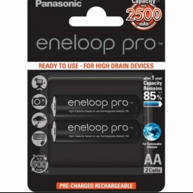 Baterai Cas AA ENELOOP Hitam isi 2