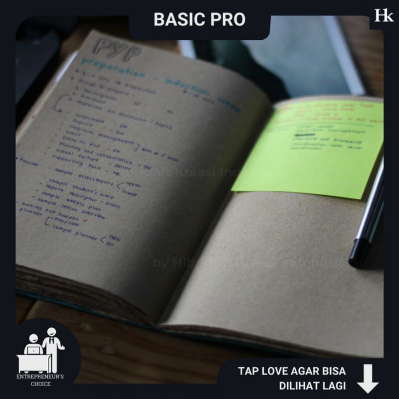 

BUKU JURNAL KULIT EKSKLUSIF HIBRKRAFT - BASIC PRO MEDIUM