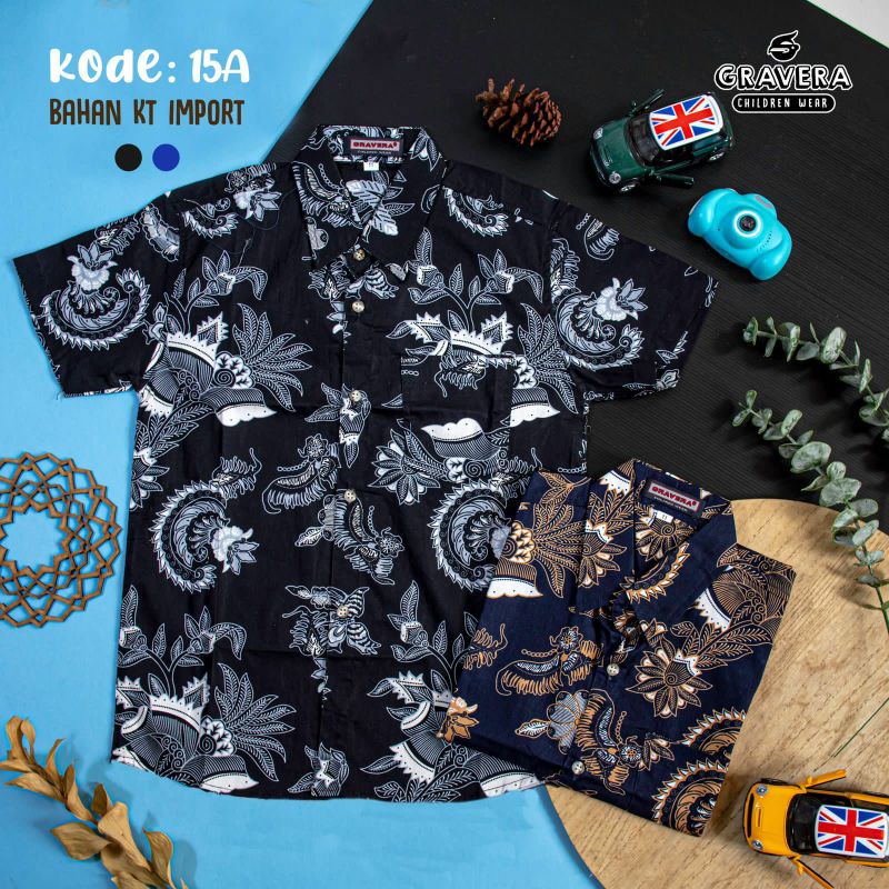 Kemeja Batik Anak Gravera Kemeja Anak Katun Impor Kualitas Bagus Atasan Anak Laki Laki