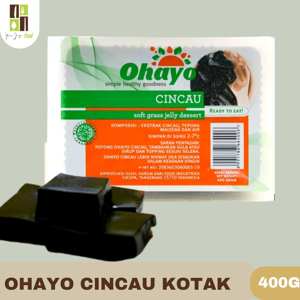 Ohayo Cincau/Cingcau/Grass Jelly Kotak / Soft Grass Jelly Dessert 400g