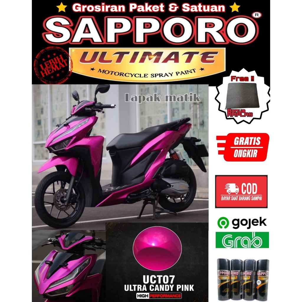 SAPPORO ULTIMATE UCT07 ULTRA CANDY PINK CANDY / CAT SPRAY SEMPROT AEROSOL