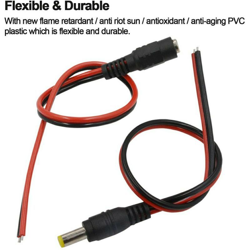 KABEL JACK DC MALE/FEMALE CCTV ADAPTOR SOKET JEK DC MALE/FEMALE