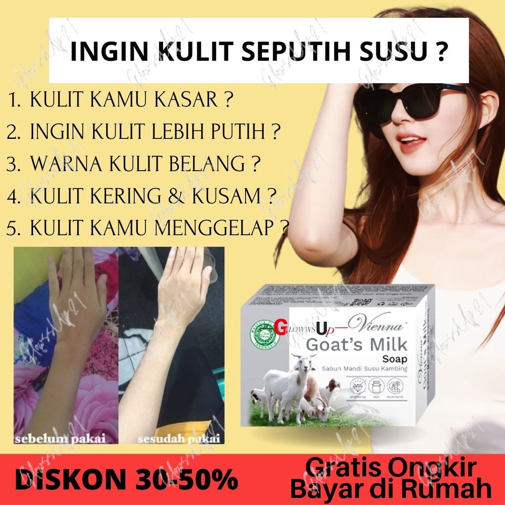 VIENNA GOATS MILK SOAP 90GR - SABUN MANDI BATANG SUSU KAMBING 90GR ORI