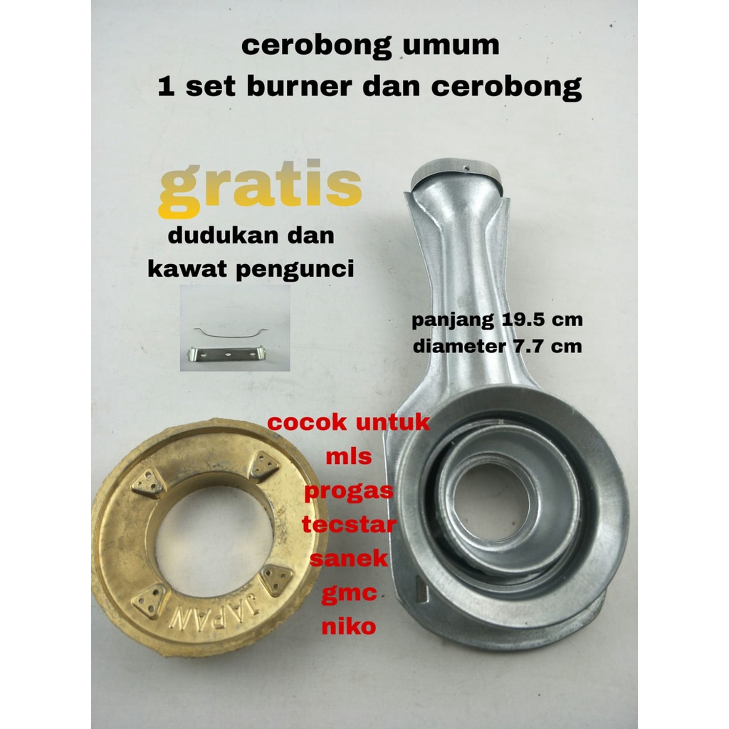 Tungku kompor gas umum - cerobong progas mls niko - cerobong umum SET