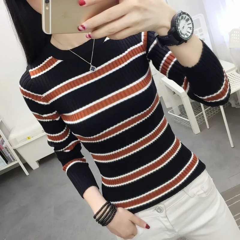 Bica Knit Inner Sweater wanita - press body-hitam