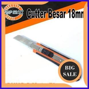 

CUTTER / PISAU CUTTER BESAR 18 MM + BONUS 2 MATA PISAU - TOP MAX 1M4R23 tools n parts