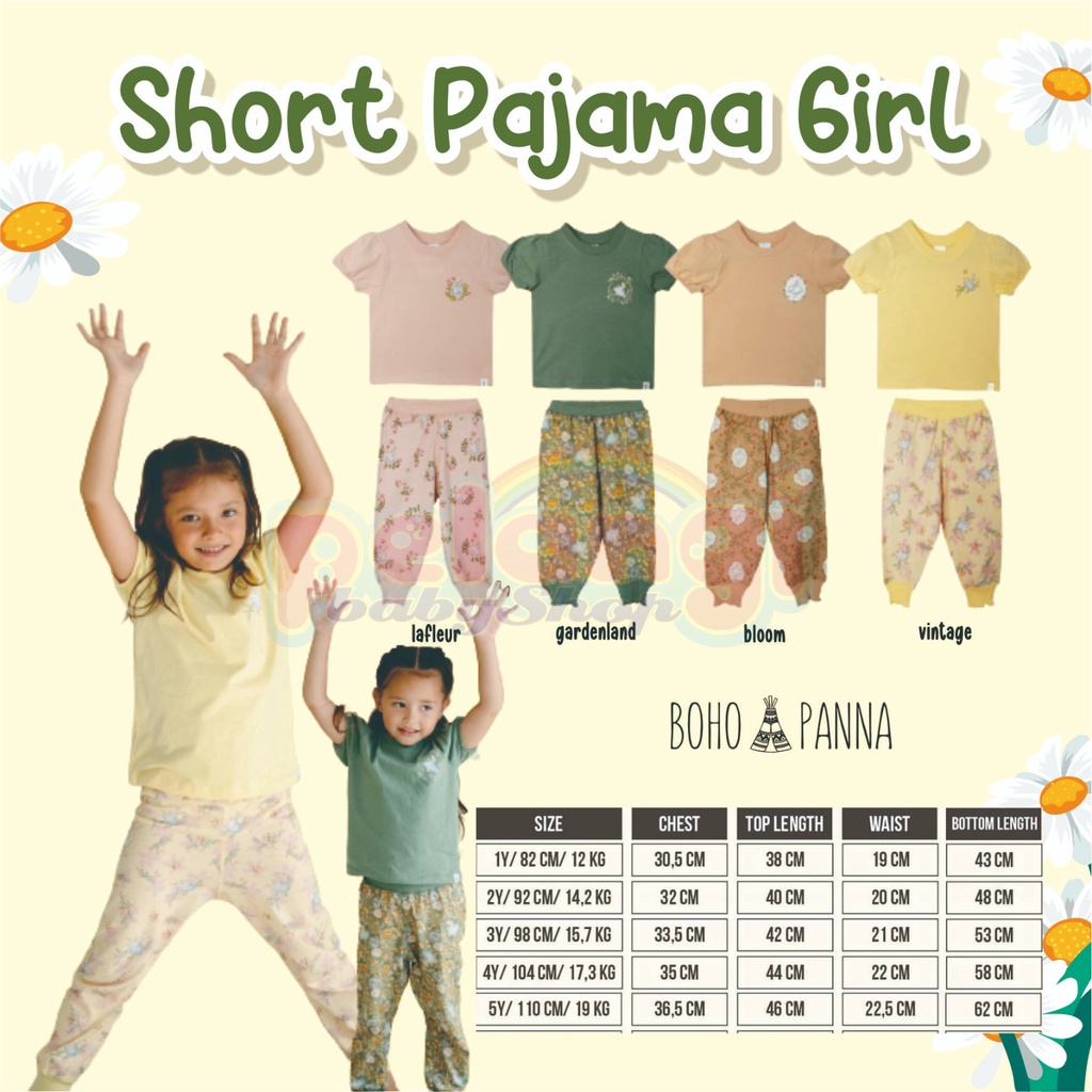 BOHOPANA | BOHO | BOHO PANNA SHORT PAJAMA GIRL DISNEY ALICE | PIYAMA ANAK PEREMPUAN