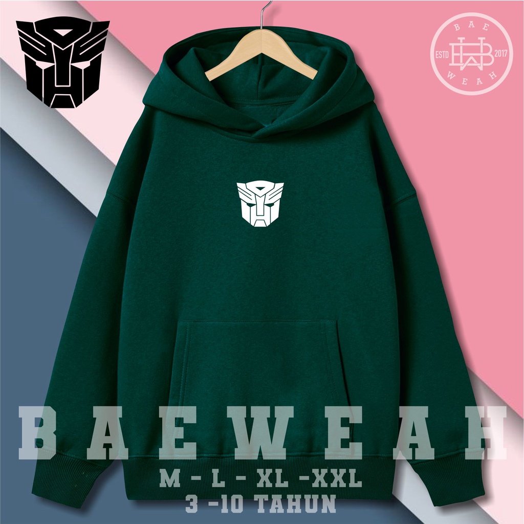 TRANSFORMER Sweater Hoodie ANAK Laki-laki perempuan LOGO FLEECE TEBAL