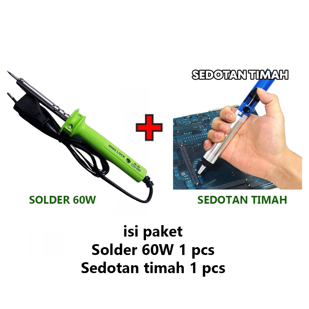 Solder Listrik 40w Gagang Plastik / Soldering Iron Solder Timah 40 watt